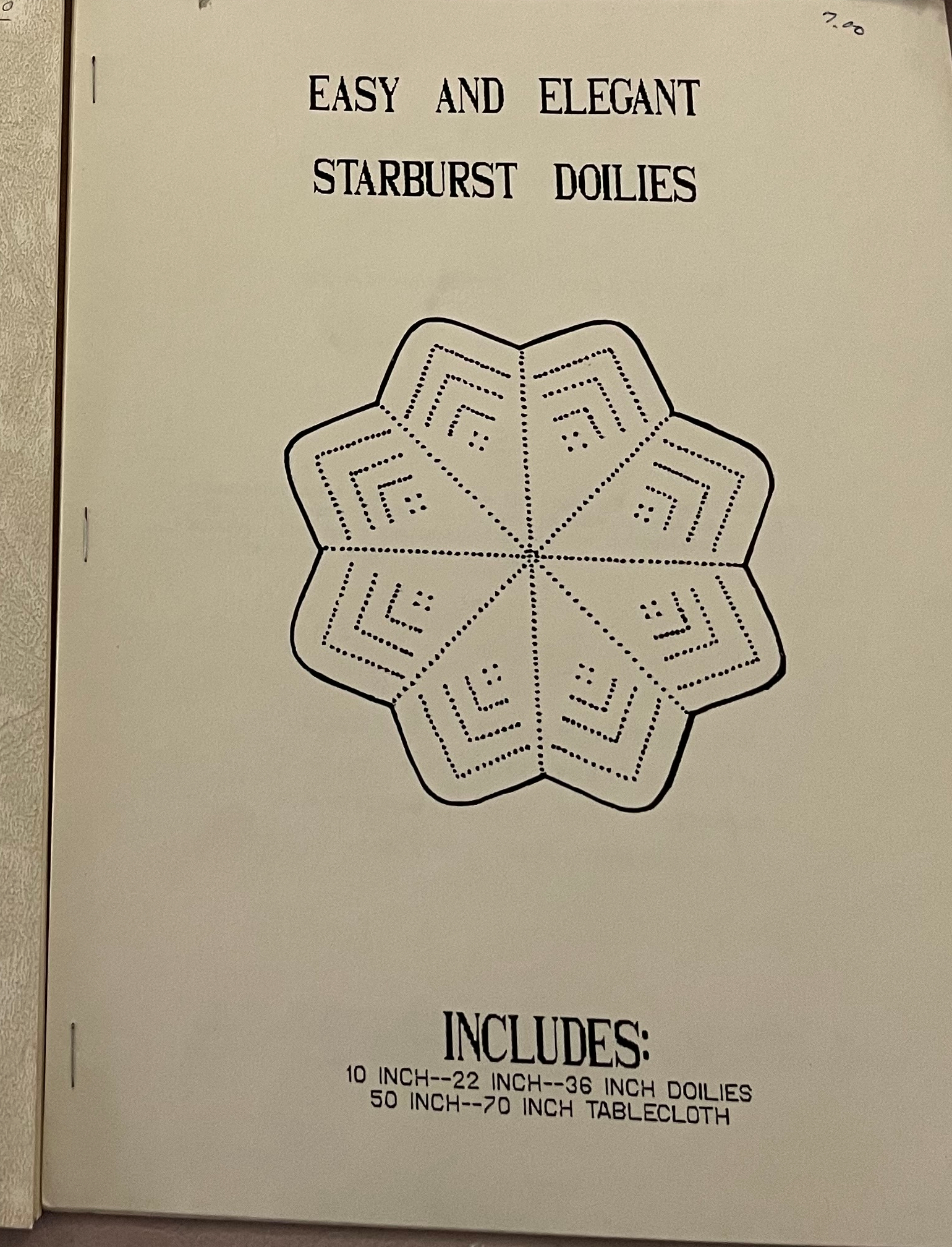 Cover of Easy and Elegant Starburst Doiles: Includes 10, 22, and 36 inch dolies and 50 and 70 inch tablecloths